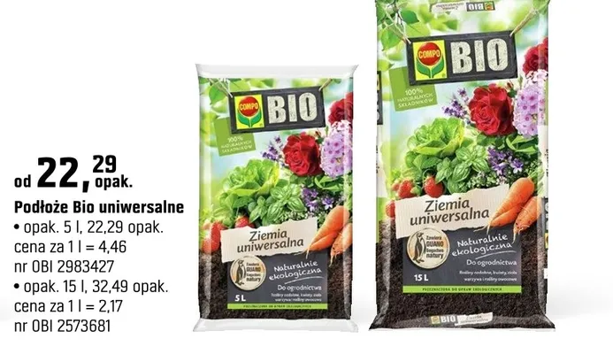 Podłoże Bio uniwersalne promocja w OBI