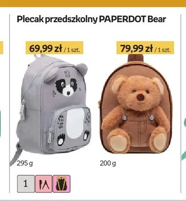 Plecak przedszkolny PAPERDOT Bear promocja w Empik