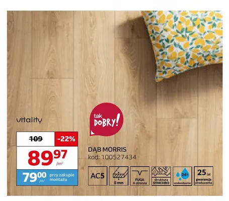 Panele podłogowe Vitality Dąb Morris AC5 8 mm promocja w Komfort