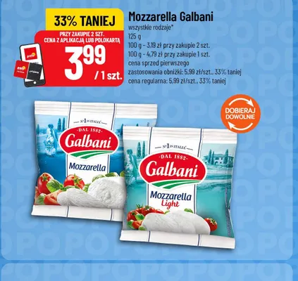 Mozzarella Galbani promocja w POLOmarket