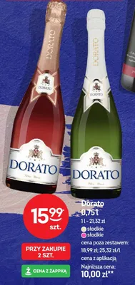 Wino Dorato słodkie musujące różowe promocja w Żabka