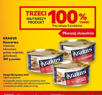 Konserwa gulasz angielski Krakus promocja w Kaufland