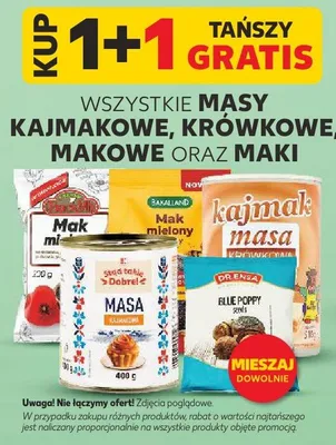 Wszystkie masy kajmakowe, krówkowe, makowe oraz maki promocja w Kaufland