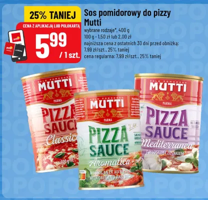 Sos pomidorowy do pizzy Mutti Classic promocja w POLOmarket