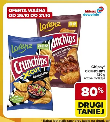 Chipsy Crunchips Pieczone Żeberka promocja w Carrefour Market