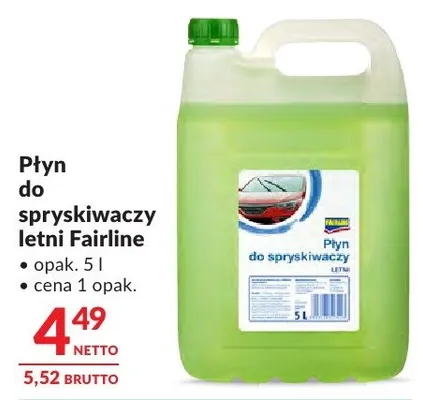 Płyn do spryskiwaczy letni Fairline promocja w Makro