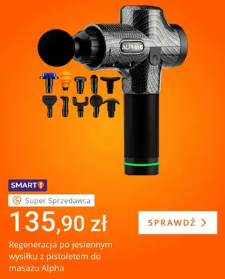 Pistolet do masażu Alpha promocja w Allegro