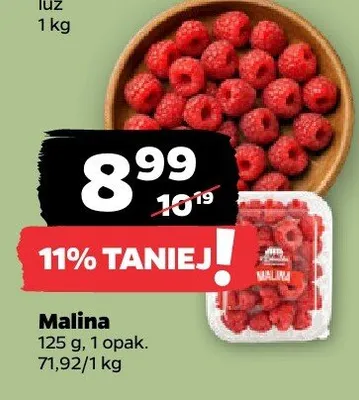 Malina 125 g promocja w Netto