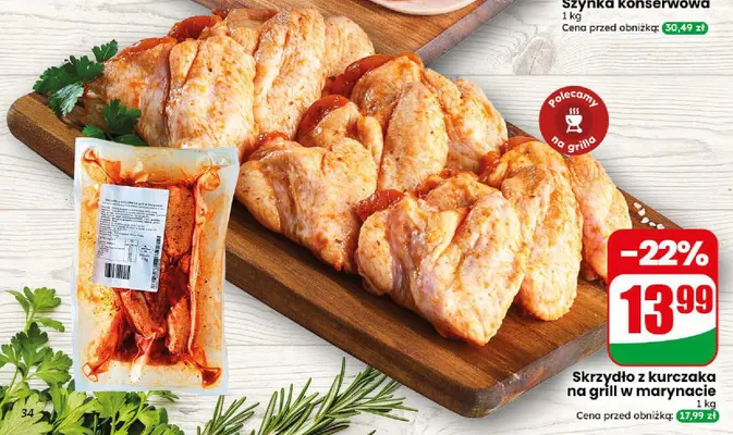 Skrzydło z kurczaka na grill w marynacie Agro Rydzyna promocja w Dino