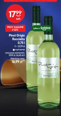 Wino białe Pinot Grigio Roccialta promocja w Żabka