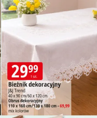 Obrus dekoracyjny promocja w Leclerc