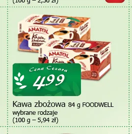 Kawa zbożowa Anatol Foodwell promocja w CEZAR Delikatesy