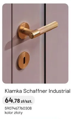 Klamka Schaffner Industrial kolor złoty promocja w Castorama