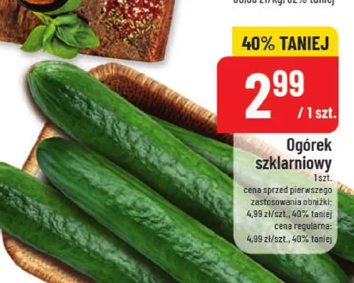 Ogórek szklarniowy promocja w POLOmarket
