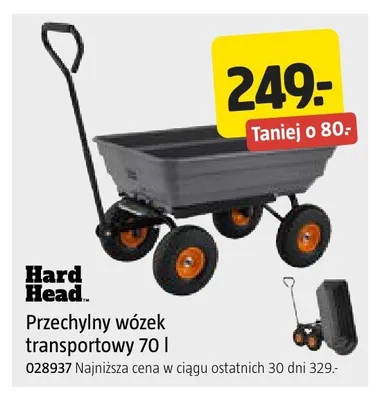 Przechylny wózek transportowy Hard Head 70l promocja w Jula