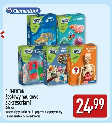 Zestawy naukowe z akcesoriami Clementoni promocja w Aldi