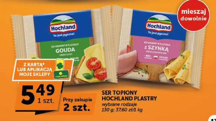 Ser topiony w plastrach gouda Hochland promocja w Euro Sklep