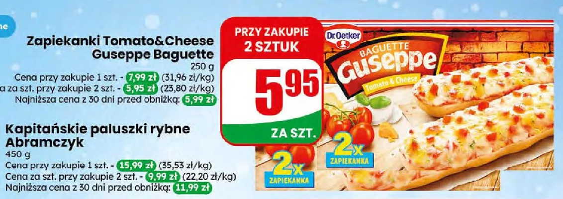 Zapiekanki Tomato & Cheese Guseppe Baguette promocja w Dino