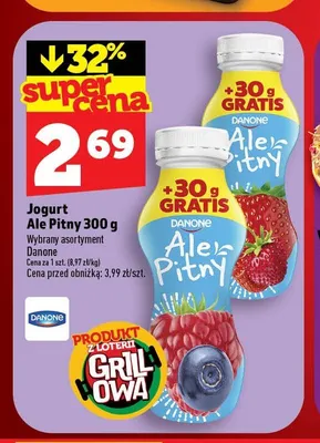 Jogurt Ale Pitny jagodowy Danone promocja w TOPAZ