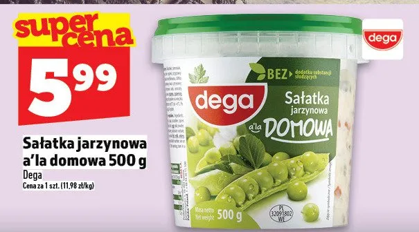 Sałatka jarzynowa a'la domowa Dega promocja w TOPAZ