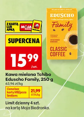 Kawa mielona Tchibo Eduscho Family promocja w Biedronka