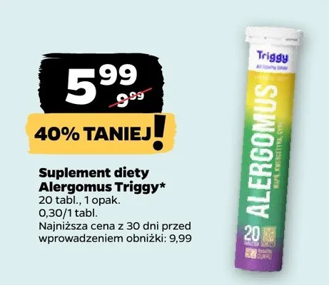Suplement diety Alergomus Triggy promocja w Netto