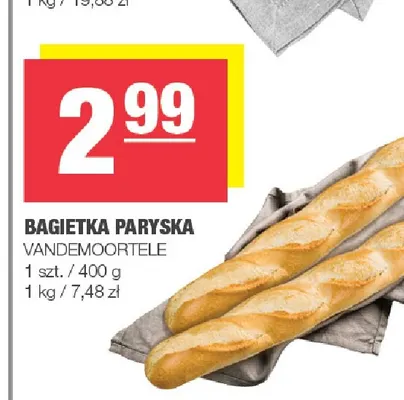 Bagietka paryska Vandemoortele promocja w SPAR