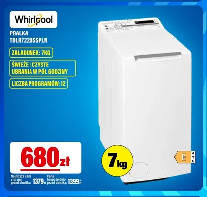 Pralka TDLR7220SSPLN Whirlpool promocja w RTV EURO AGD