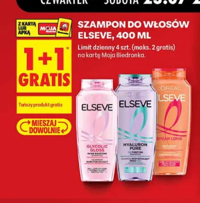 Szampon do włosów Elseve Glycolic Gloss promocja w Biedronka