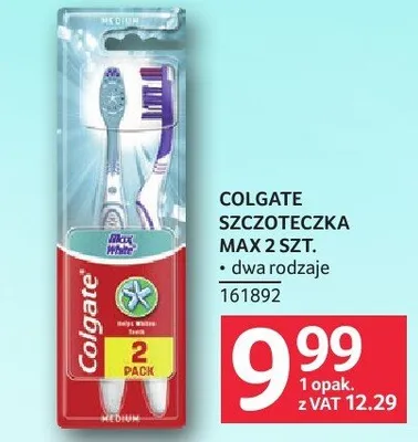 Szczoteczka Colgate Max 2 szt. promocja w Selgros