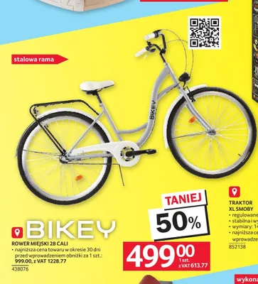 Rower miejski 28 cali Bikey promocja w Selgros