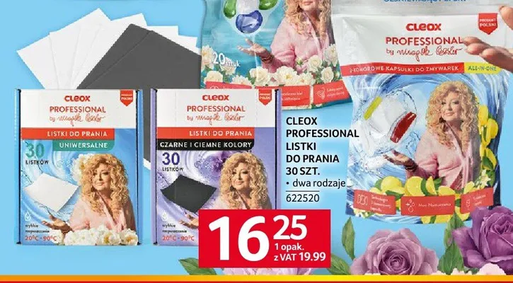 Listki do prania Cleox Professional Czarne i ciemne kolory promocja w Selgros