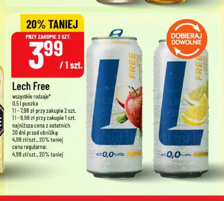 Piwo bezalkoholowe Lech Lemon promocja w POLOmarket