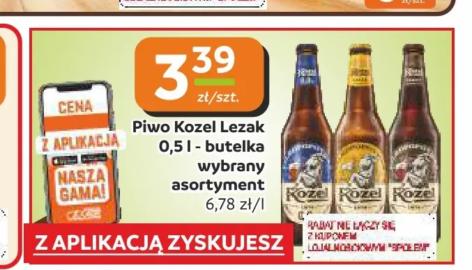 Piwo bezalkoholowe Kozel promocja w Społem Częstochowa