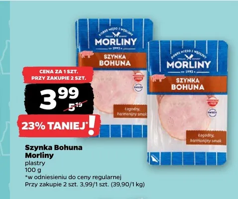 Szynka Bohuna Morliny promocja w Netto
