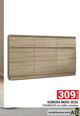 Komoda Merg 3D3S promocja w Merkury Market