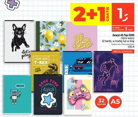 Zeszyt A5 w linię 32 kartki Top 2000 promocja w Dealz