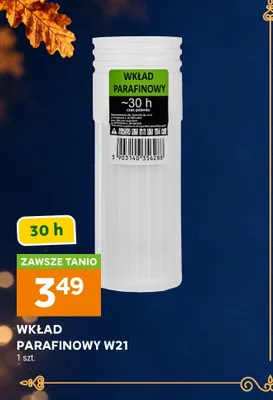 Wkład parafinowy W21 promocja w Stokrotka