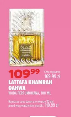 Woda perfumowana Lattafa Khamrah Qahwa promocja w Drogerie Natura