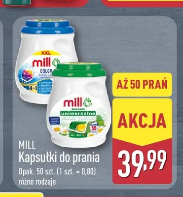 Kapsułki do prania Mill promocja w Aldi
