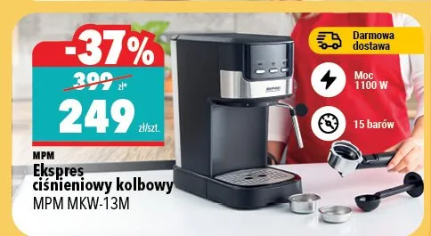 Ekspres ciśnieniowy kolbowy MPM MKW-13M promocja w Biedronka Home