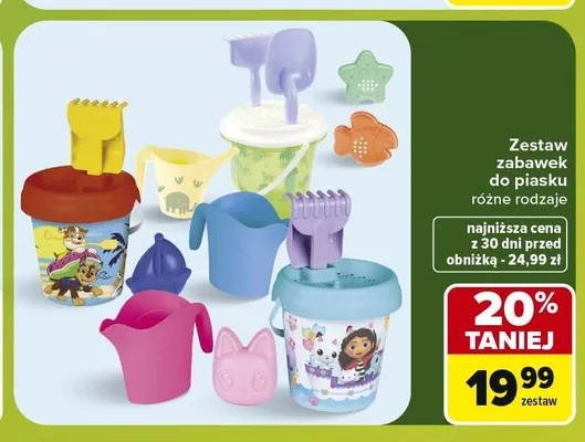 Zestaw zabawek do piasku promocja w Carrefour