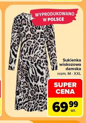 Sukienka wiskozowa damska promocja w Carrefour