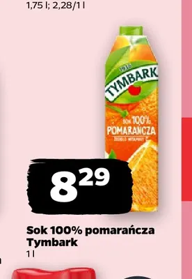 Sok pomarańcza Tymbark 100% promocja w Netto