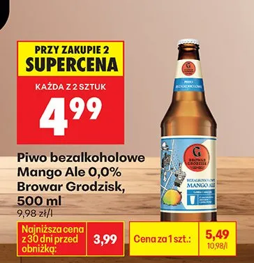 Piwo bezalkoholowe Mango Ale promocja w Biedronka