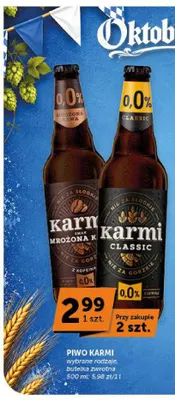 Piwo bezalkoholowe Karmi Classic promocja w Groszek