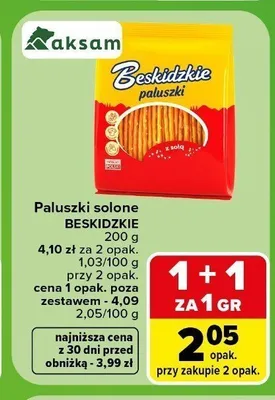 Paluszki solone Beskidzkie promocja w Carrefour Market
