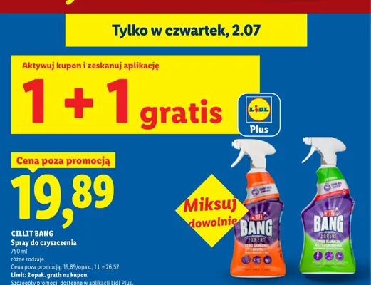 Spray do czyszczenia Cillit Bang Expert Zero Kamienia promocja w Lidl