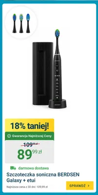 Szczoteczka soniczna Berdsen Galaxy + etui promocja w ERLI
