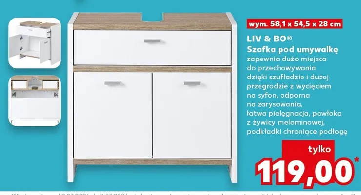 Szafka pod umywalkę  promocja w Kaufland